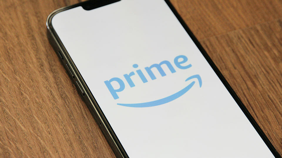 Amazon Prime logo phone