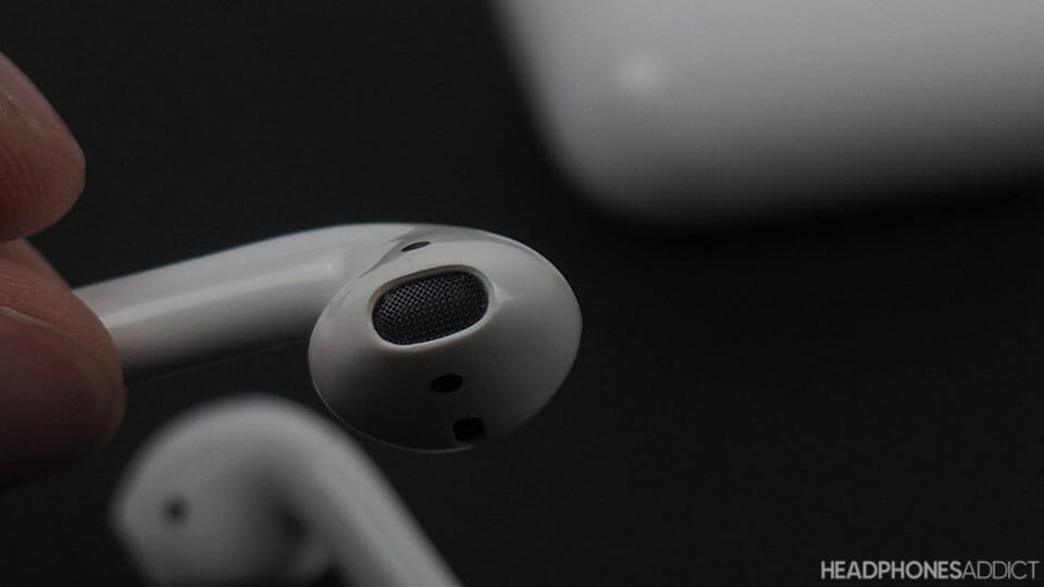 Apple AirPods 2 earbud close up