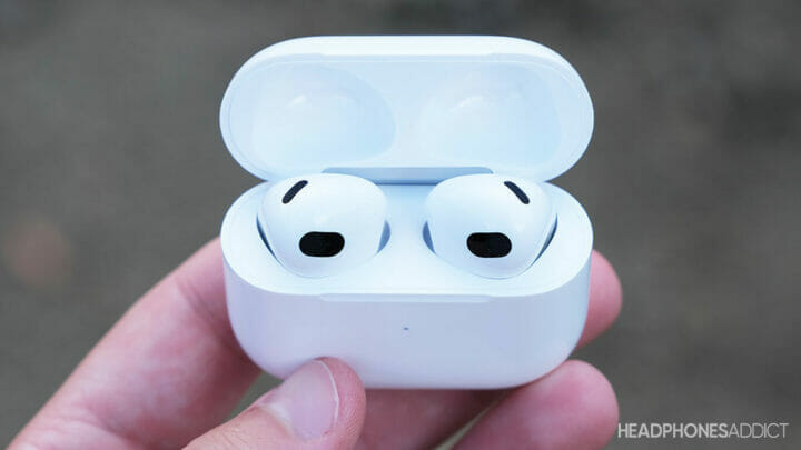 Apple AirPods 3 buds in the case