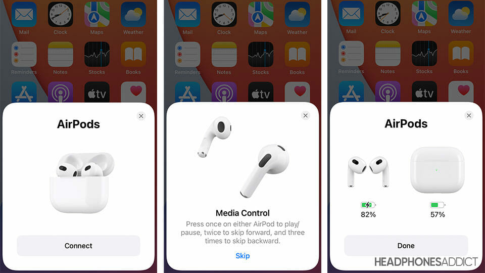 Apple AirPods 3 pairing process