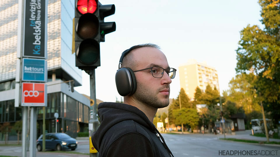 Apple AirPods Max in the city