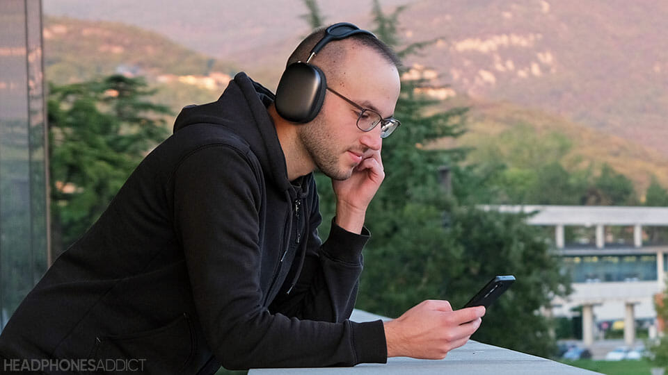 Apple AirPods Max listening to music