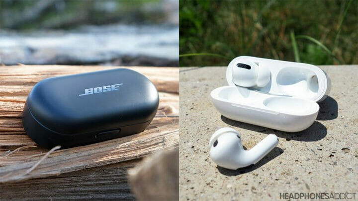 Bose Sport Earbuds vs. Apple AirPods Pro cases