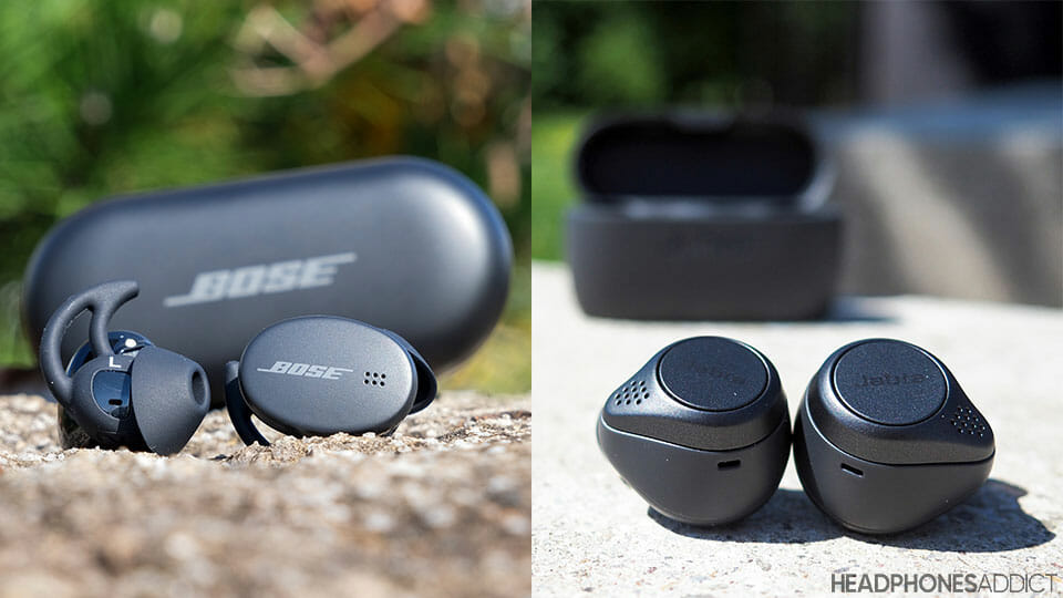 Bose Sport Earbuds vs. Jabra Elite Active 75t earbuds and case