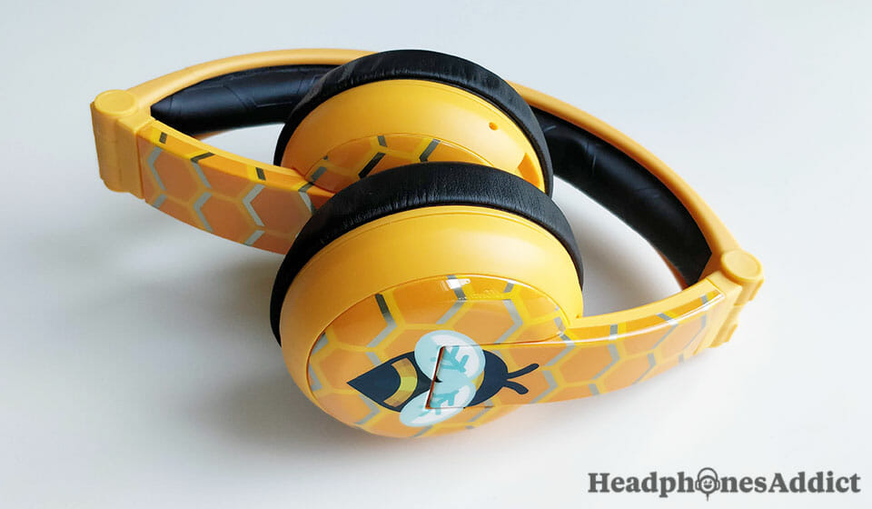 BuddyPhones Wave folded headphones