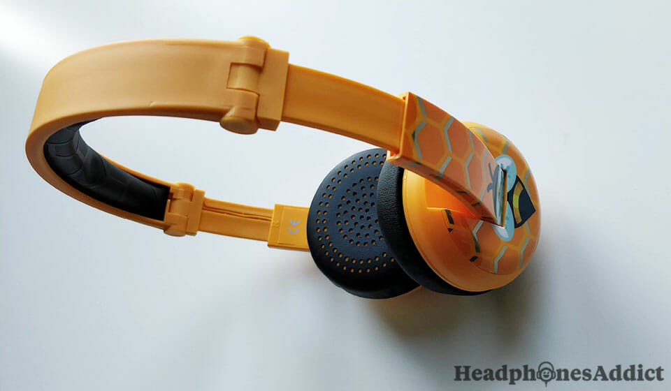 BuddyPhones Wave orange headphones