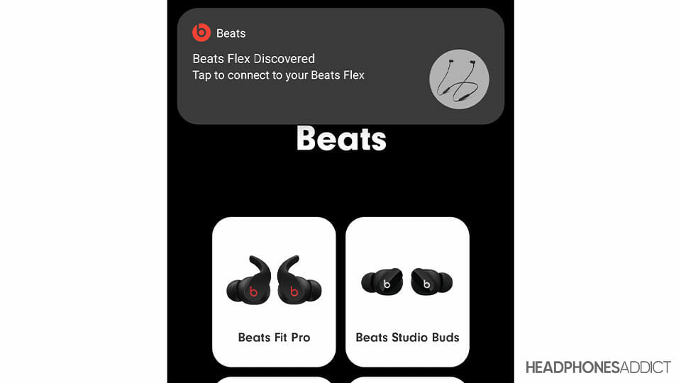 Connect Beats to the app