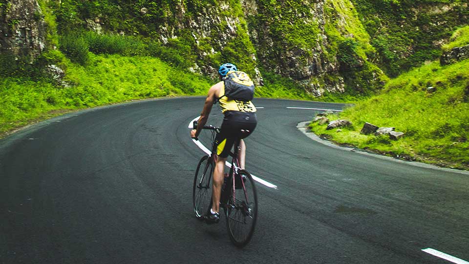 Cycling long distance on a road