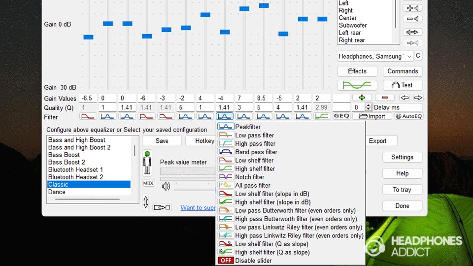 EQ filters