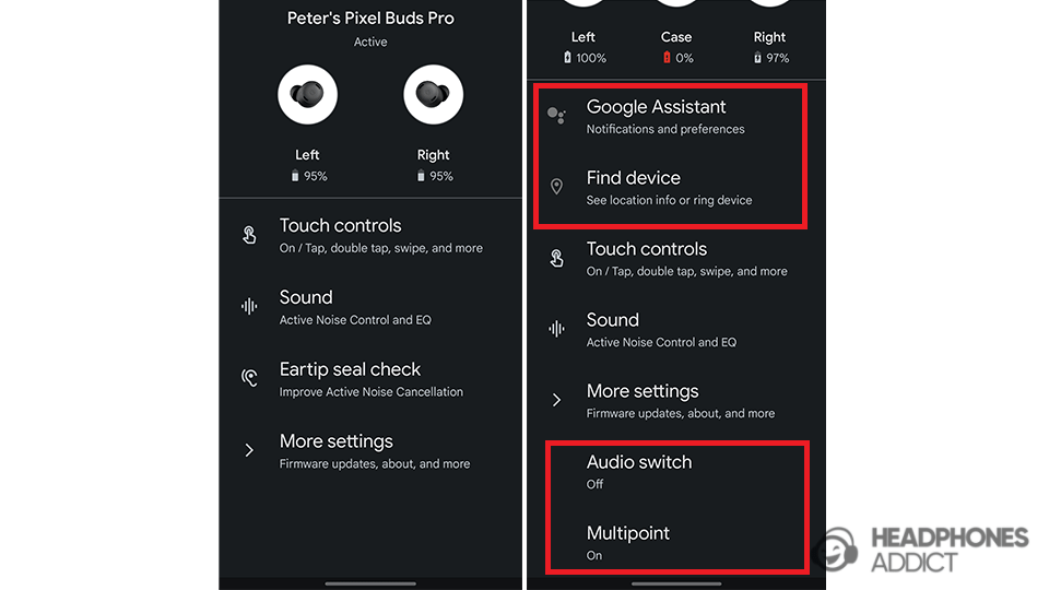 Google Pixel Buds Pro multipoint app