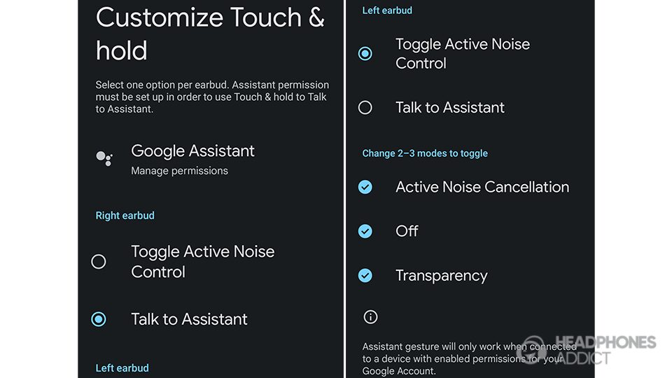 Google Pixel Buds Pro touch controls