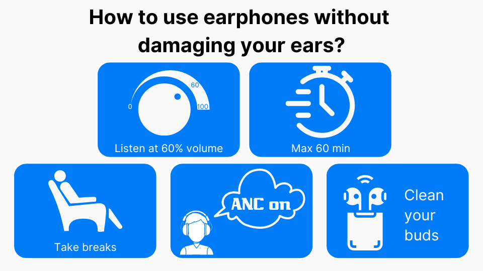 How to use earbuds without damaging ears