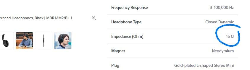 Impedance specifications