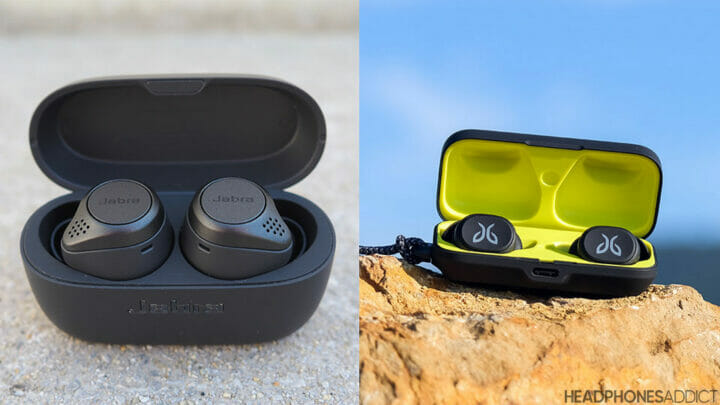 Jabra Elite Active 75t vs Jaybird Vista with open lids