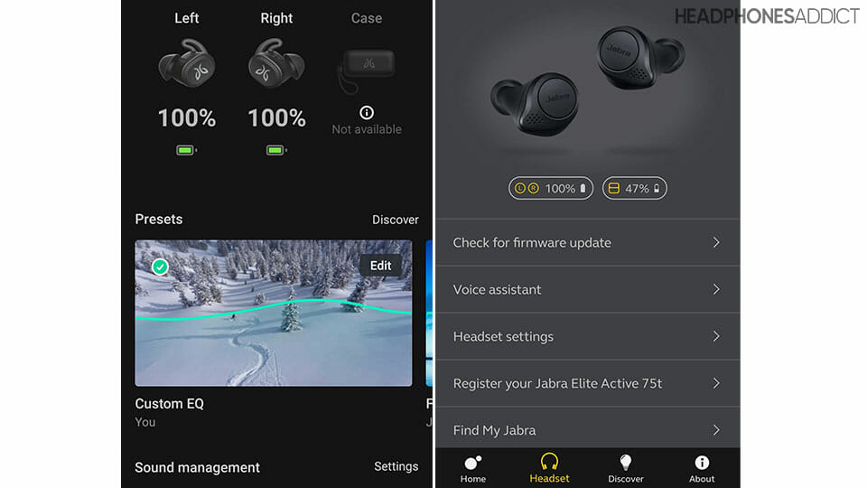 Jaybird vs Jabra apps