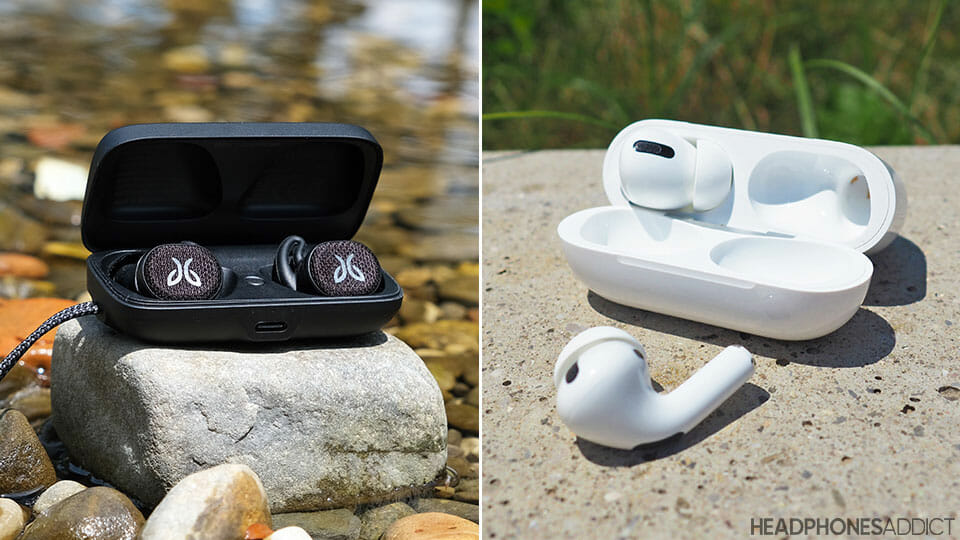 Jaybird Vista 2 vs Apple AirPods Pro earbuds & case