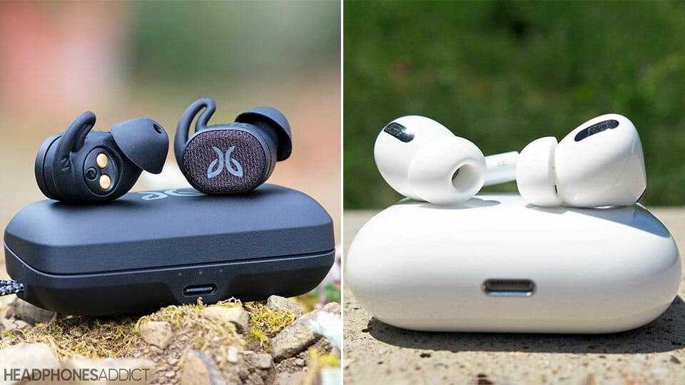 Jaybird Vista 2 vs Apple AirPods Pro on the ground