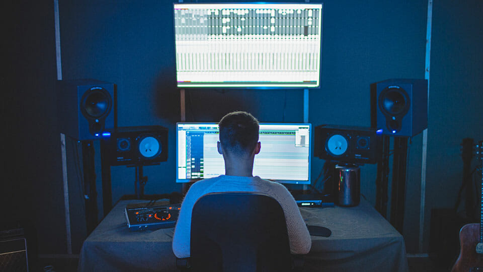 Man working in studio