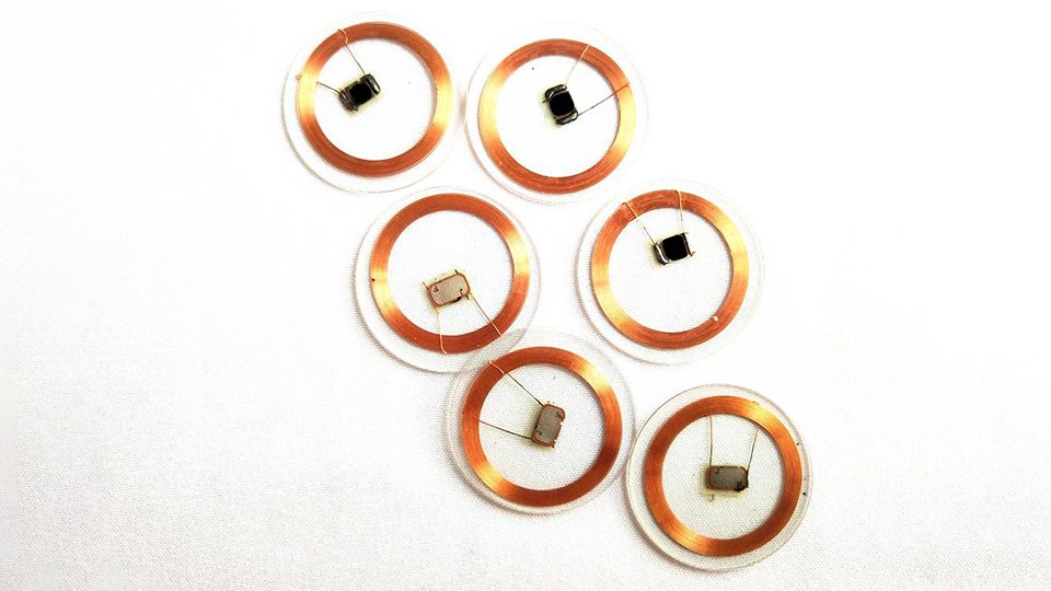 NFC chip coils