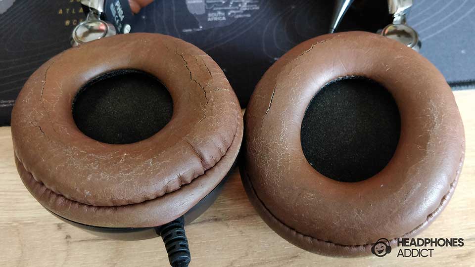 Real leather ear pads old and cracked