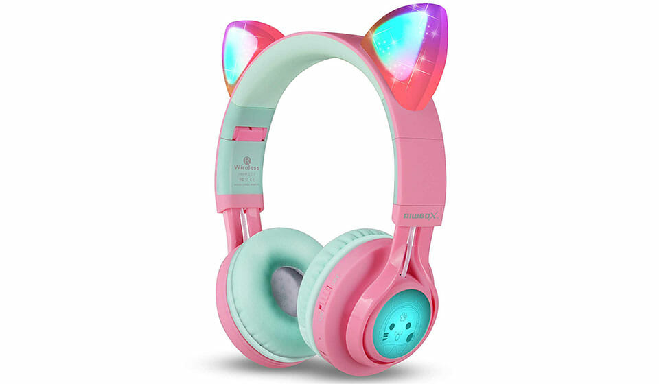 Riwibox Bluetooth Cat Ear Kids Headphones