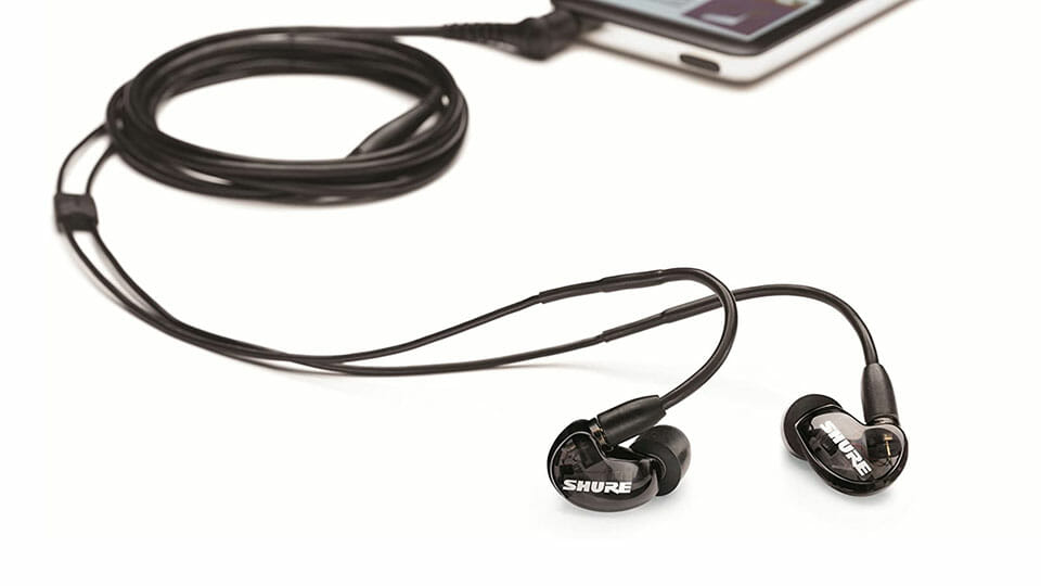 Shure SE215 wired in-ear monitor