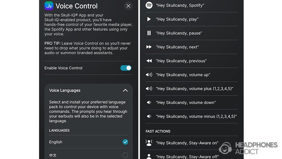 Skullcandy Crusher ANC 2 voice control