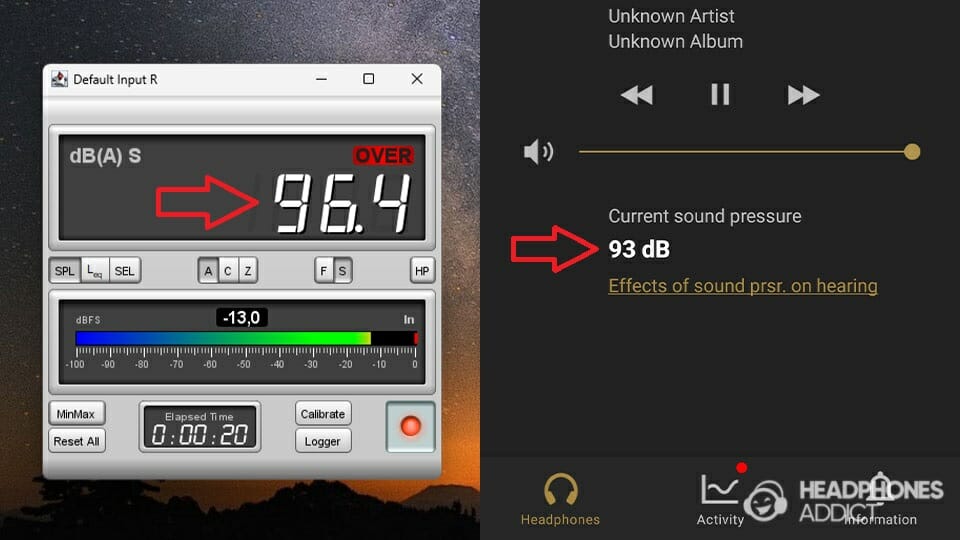 Sony WH-1000XM5 sound loudness test