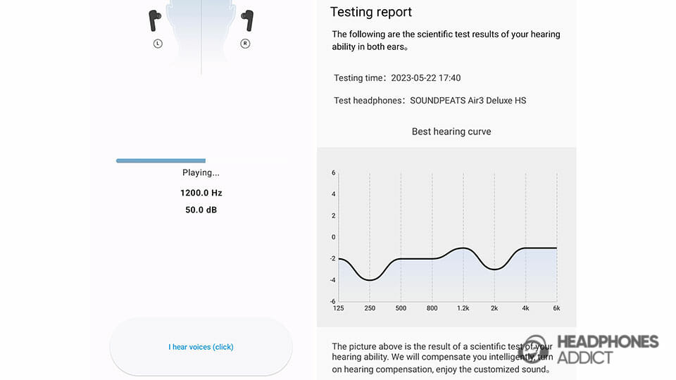 SoundPEATS Air3 Deluxe HS adaptive EQ