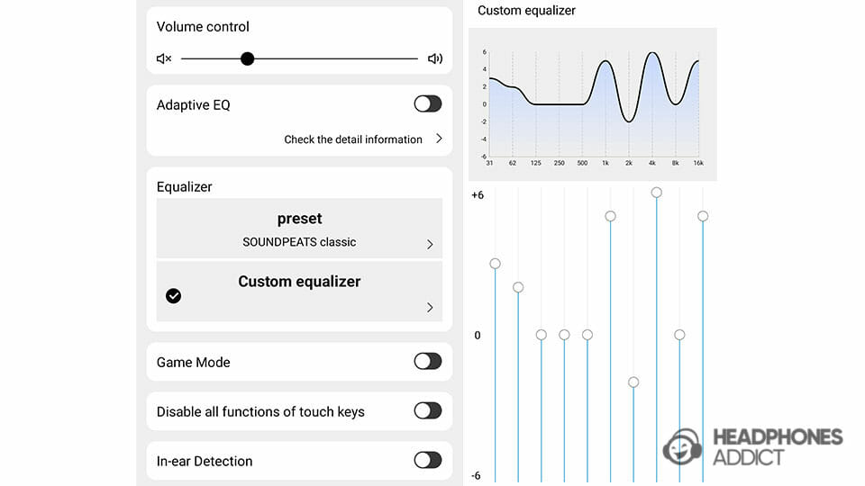 SoundPEATS Air3 Deluxe HS app