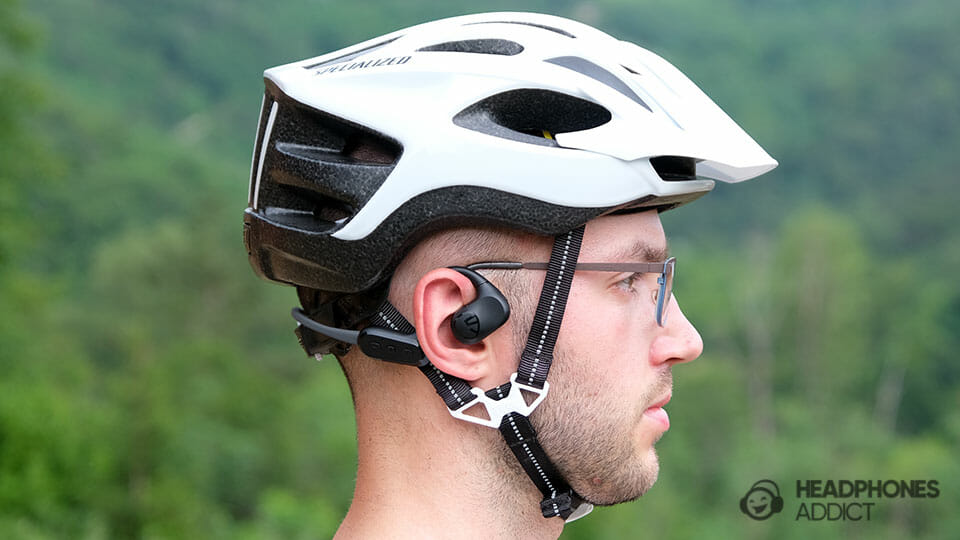 SoundPEATS RunFree Lite on head profile