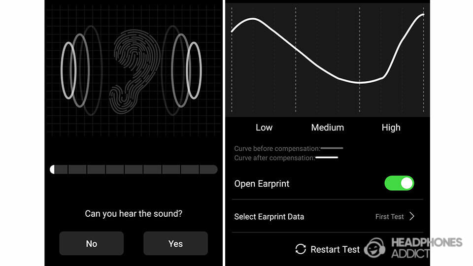 TOZO Golden X1 Hearing test