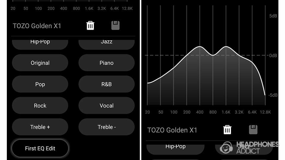 TOZO Golden X1 custom EQ