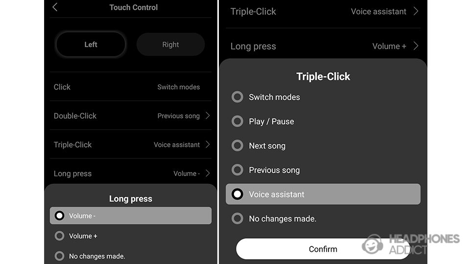 TOZO NC7 custom controls