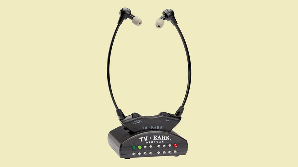 TV Ears Digital on a yellow background