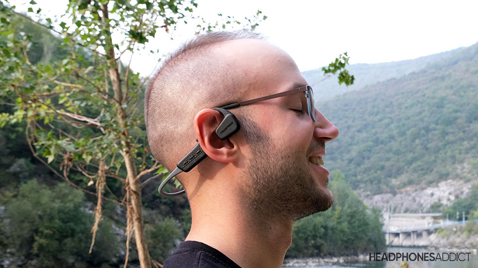 TrueFree F1 on a person's head