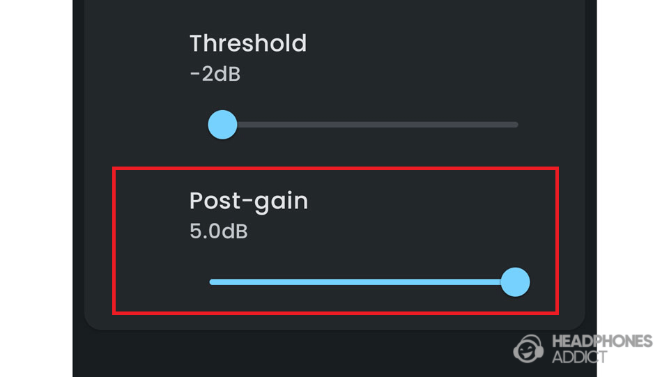 Wavelet post gain