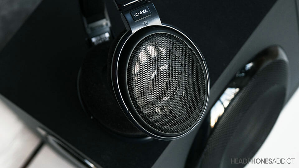 Headphones on a subwoofer