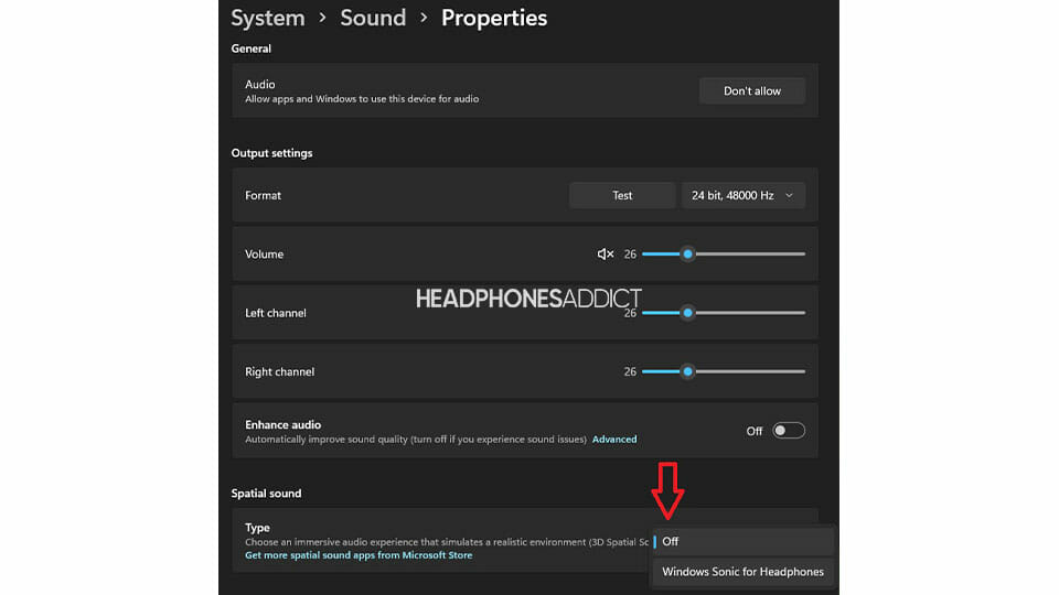 Enable Windows Sonic on Windows 11 - part 3