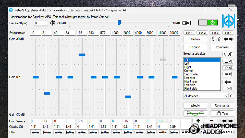 EQ equalizer interface