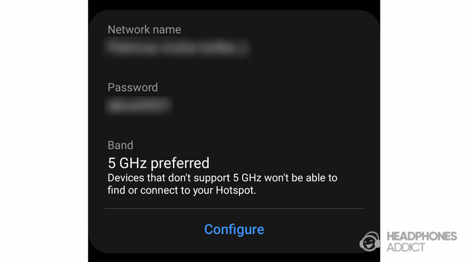 Hotspot settings