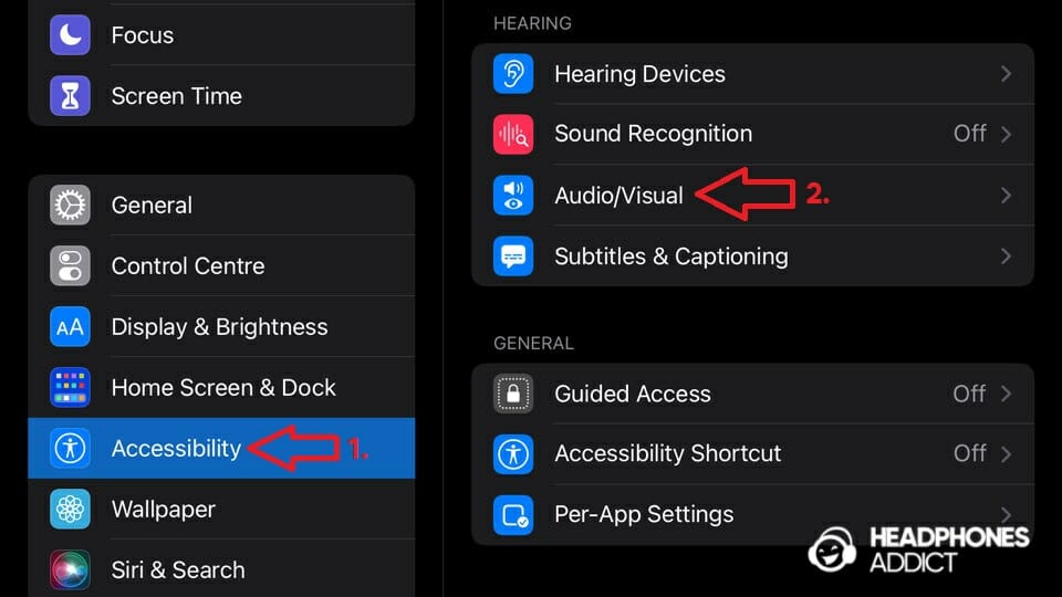 iOS accessibility audio visual