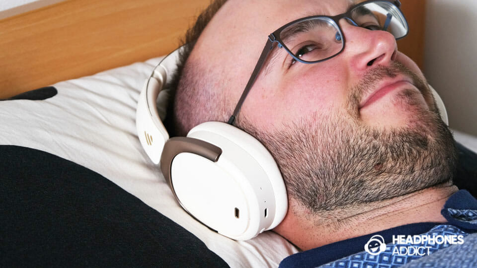 Sleeping with over-ear headphones