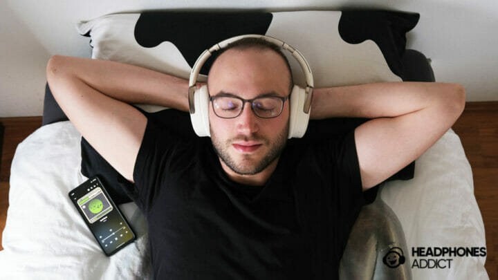 Sleeping with headphones